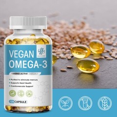 1-3x Omega3 Oil Capsules 3x Strength 1200mg EPA & DHA Vegan Pills Joint Support