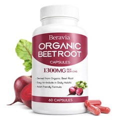 Beravia Organic Beet Root Capsules, Natural Beet Root for Daily Wellness and …