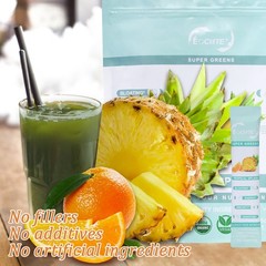 Super GREEN Powder Bloating Relief Gut Health & More Tropical Splash 30 packs