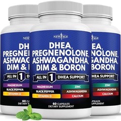 NEW AGE DHEA Supplement – Pregnenolone for Men & Women with DIM, Ashwagandha,…