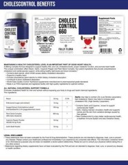 Cholesterol Control Heart Supplement & Mflora Probiotics Immune Support 30 Caps