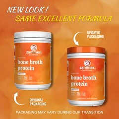 Zammex Beef Bone Broth Powder-21.2oz Hydrolyzed PeptidesType I, III (2 bottles)