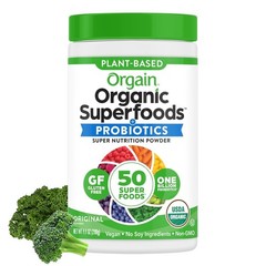 Orgain Organic Greens Powder 50 Superfoods Probiotics Original 9.9 oz *12/2026*