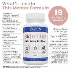 Zen Nutrients SkinVite Natural Skin Supplement for Women, Men & Teens- Hormonal