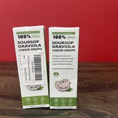 2 Pack – Soursop Graviola Liquid Drops – Immune Support – 1800mg 60ML |EX 12/202