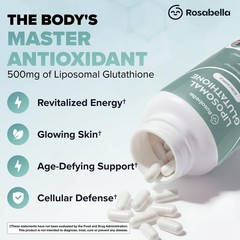 Liposomal Glutathione Supplement 500mg 60 Count High Absorption Glutathione