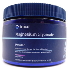 Trace Magnesium Glycinate Powder, 6.35 Oz., 60 Total Scoops, Grape, Exp. 2/28+