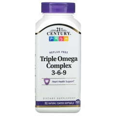 Triple Omega Complex 3-6-9, 90 Enteric Coated Softgels