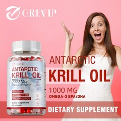 Antarctic Krill Oil Capsules – with Omega-3 EPA,DHA,Astaxanthin & Phospholipids