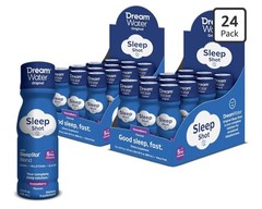 Dream Water 24pk (2Case) Fast Sleep Original Melatonin GABA Snoozeberry BB9/2027