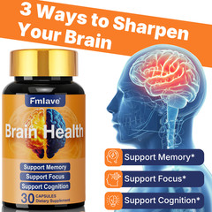 2 Pack Brain Memory and Mood Support Supplement Pills Advanced Formula 60 Caps