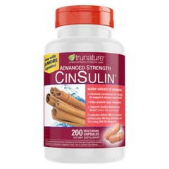 TruNature Advanced Strength Cinsulin Cranberry Flavor – 200 Vegetarian Capsules