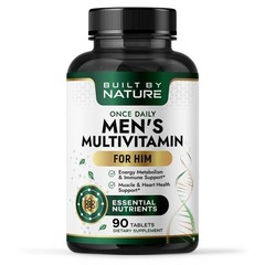 Built by Nature Multivitamin for Men – Mens 90 Count (Pack of 1)