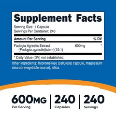 Nutricost Fadogia Agrestis (240 Capsules | 600 mg Per Serving) – 10:1 Extract