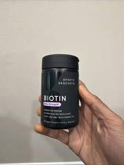 Vegan Biotin 5000mcg with Organic Coconut Oil – Extra Strength Hair Vitamin B7