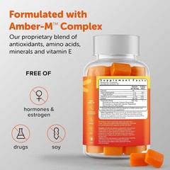 2 Pack Amberen Menopause for Women, Zesty Orange Multi-Symptom Relief Gummies