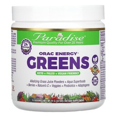 Paradise Herbs ORAC-Energy Greens 3.2 oz, 91 g, Dairy-Free, Gluten-Free,