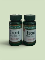 Nature’s Bounty Iron 65 mg 100 tablets -2 Pack-Brand New Sealed