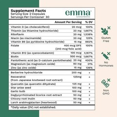 2 Pack Emma Gut Health Supplement 120 Capsules for Bloating Relief & Leaky Gut