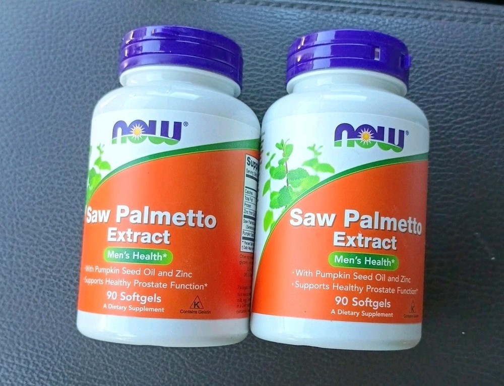 Lot Of 2 NOW Saw Palmetto Extract ~ 90 Softgels Per Bottle ~ Expire 6/2026