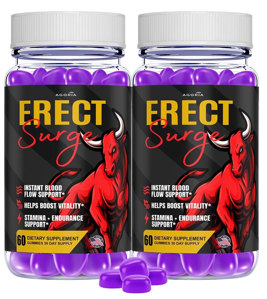 (2 Pack) Erect Surge Advanced Male Health Support Supplement, ErectSurge Gummies