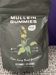 Mullein Gummies Pear Flavored Super Lung Boost 30 Servings