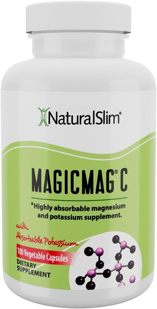 NaturalSlim Potassium Magnesium Supplement 100 Capsules 100 Count (Pack of 1)