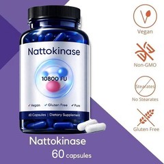 Nattokinase 4X Supplement – 10800 60 FU Capsules Per Serving HO T 2026 US