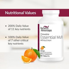 Bariatric Advantage Complete Chewable Multivitamin – 180 Count, Orange
