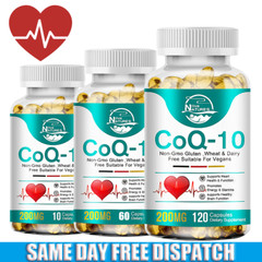 10/60/120Pcs Coenzyme Q-10 Softgels 200mg ,Heart Health,Energy,Stamina Support