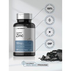 Chelated Zinc Supplement 100mg | 250 Tablets