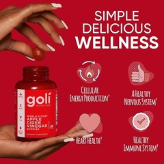 Goli Nutrition Apple Cider Vinegar ACV Gummies 60 Count EXP 1/28