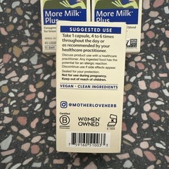 Motherlove More Milk Plus Lactation Supplement – 45 Liquid Capsules – 3 Pack