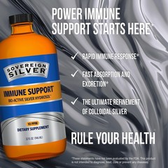 Sovereign Silver Immune Support, Colloidal Silver, 32 fl oz (946 mL) | Bio-Ac…