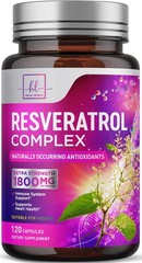 Resveratrol Supplement 1800mg – Extra Strength Antioxidant Complex for Aging