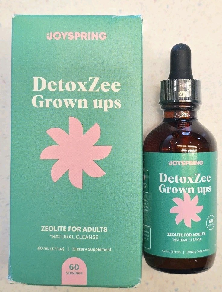 JoySpring DetoxZee Grown Ups Zeolite Drops for Adults Natural Cleanse 2 fl.oz