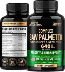 Saw Palmetto for Men 640Mg – Pumpkin Seed | Nettle | Zinc & Pygeum – Prostate He