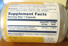 Solaray Dry Form Vitamin E w/ Mixed Tocopherols 268 mg 100 Caps