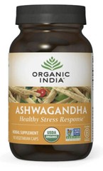 12x Case Pack – Organic India Ashwagandha Healthy Stress 90 Ct, Exp 2/2025