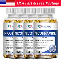 Nicotinamide 500mg Vitamin B3 Supplement – Energy Support Skin Health by MENXI