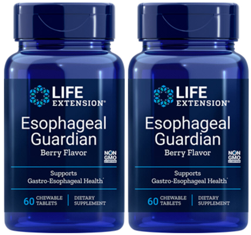 ESOPHAGEAL GUARDIAN GASTRIC HEALTH 2 BOTTLES 120 Tablets LIFE EXTENSION