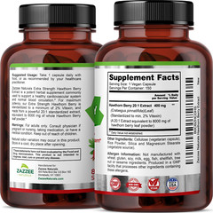 Extra Strength Hawthorn Berry 20:1 Extract, 8000 Mg Strength, 2% Vitexin, 150 Ve