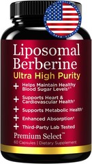 Premium Select Nutrition Liposomal Berberine HCL 60 Count (Pack of 1)