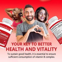 Vitamin B Complex Supplements Energy Metabolism Nervous System Health 30-120 CT