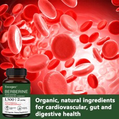 Berberine plus Ceylon Cinnamon and Turmeric – 97% Berberine HCL – Herbal Caps…