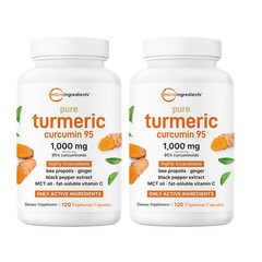 2 PACKS Pure Turmeric Curcumin Supplement 1,000mg | 95% Curcuminoids | 120Veggie