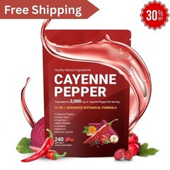 Softgels Cayenne Supplement Supports Leg Vein, 240 Softge /1 Bag Pepper USA