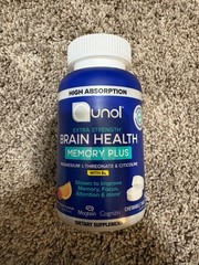 Qunol Brain Health Memory Plus Chewable 60 Tablets B6, Magnesium L-Threonate