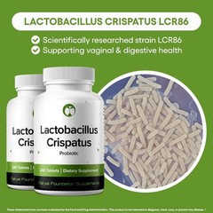 Lactobacillus Crispatus Probiotic Supplement 240 Tablets 3 Billion CFU Probiotic