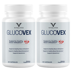 (2 Pack) Glucovex Advanced Blood Support Max Supplement Gluco Vex 120 Capsule